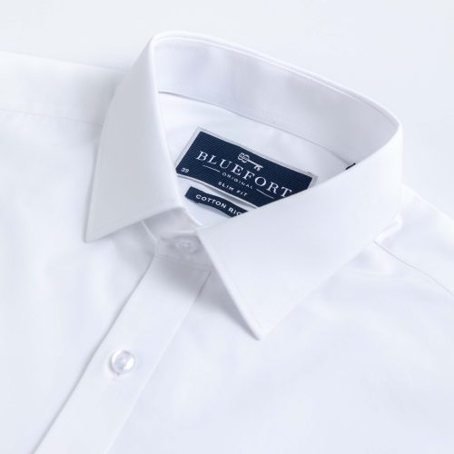 Brilliant White Poplin Shirt – Short Sleeved