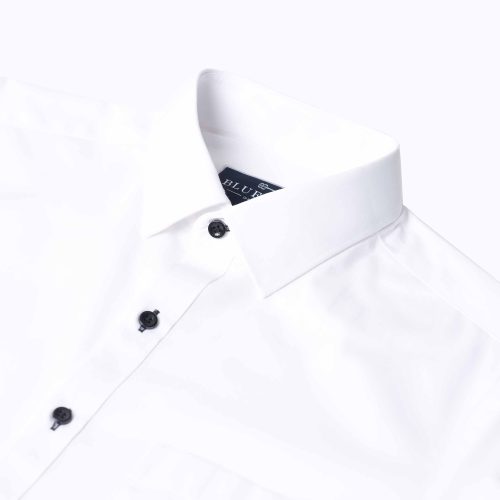 White Diamond Dobby Black Button Shirt
