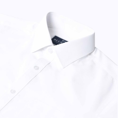 White Mayfair Weave Dobby Shirt