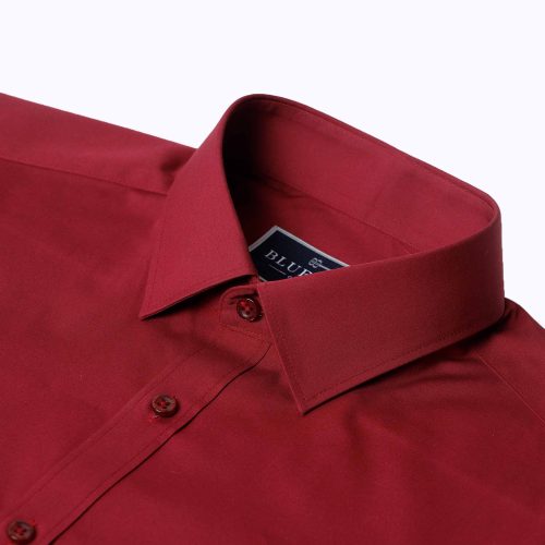 Dark Red Poplin Shirt