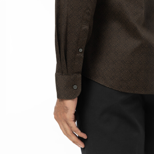 Khaki Green Sitara Print Shirt - Image 4