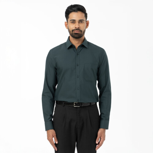 Dark Green Pinpoint Shirt