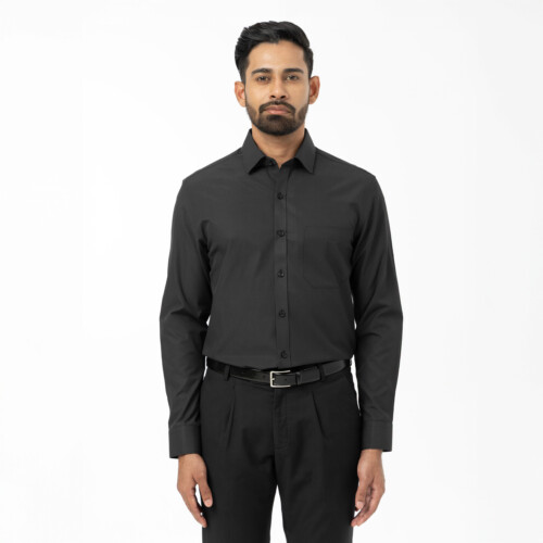 Black Arrowhead Striped Dobby Shirt