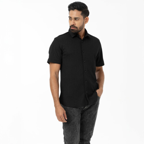 Black Diamond Textured Stretch Shirt