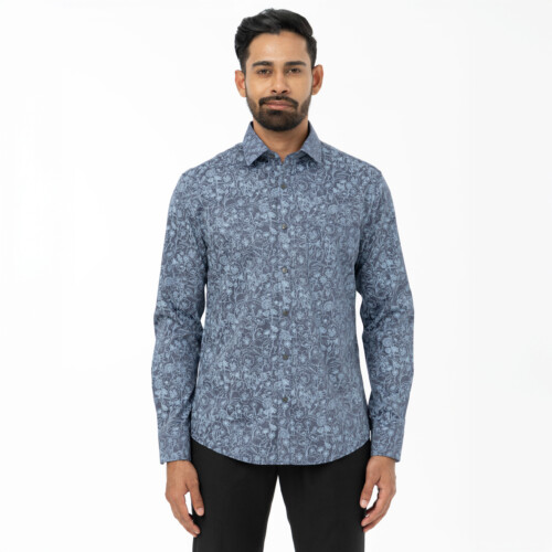 Blue Floral Indigo Shirt