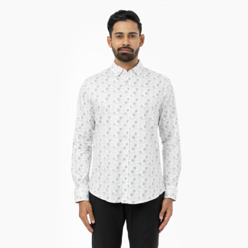 Grey Halftone Print Shirt