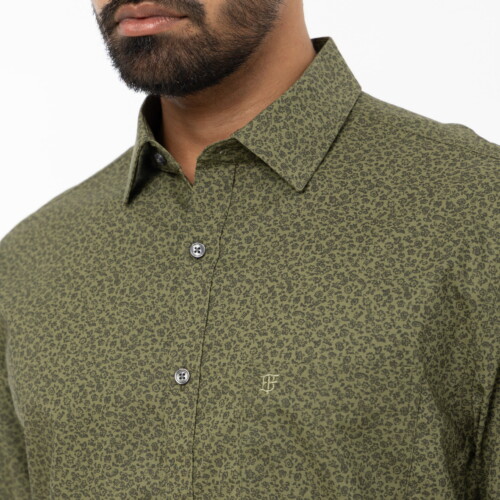 Green Liberty Floral Print Shirt