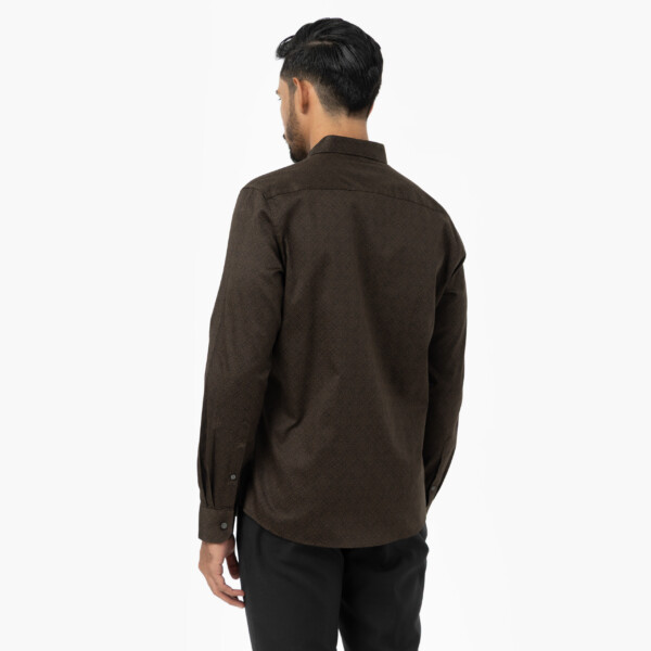 Khaki Green Sitara Print Shirt - Image 3