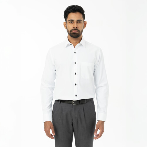 White Arrowhead Striped Dobby Shirt