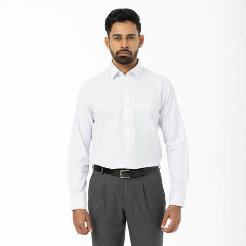 Light Purple Double Hairline Stripe Shirt