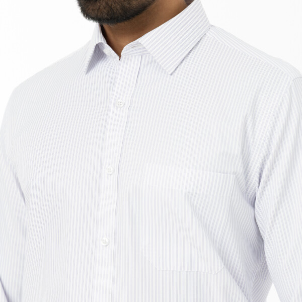 Light Purple Double Hairline Stripe Shirt - Image 2
