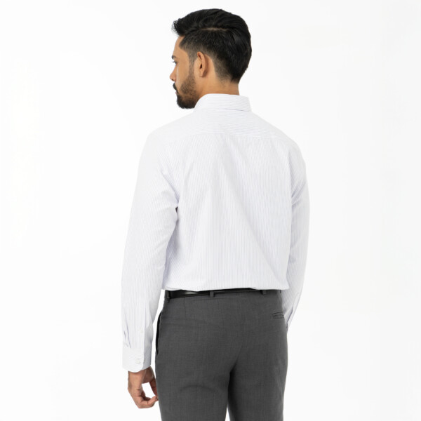 Light Purple Double Hairline Stripe Shirt - Image 3