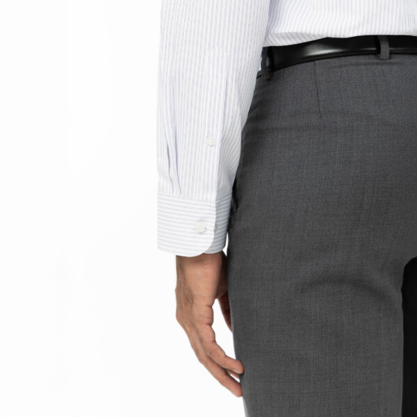 Light Purple Double Hairline Stripe Shirt - Image 4
