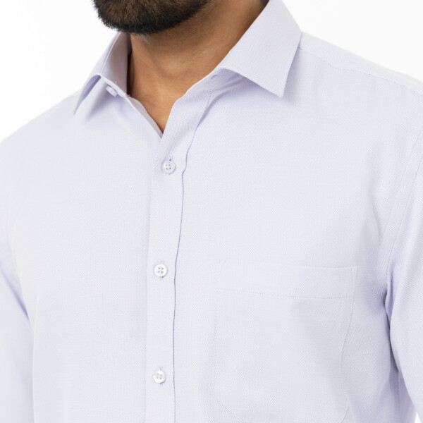 Light Purple Diamond Dobby Shirt - Image 2