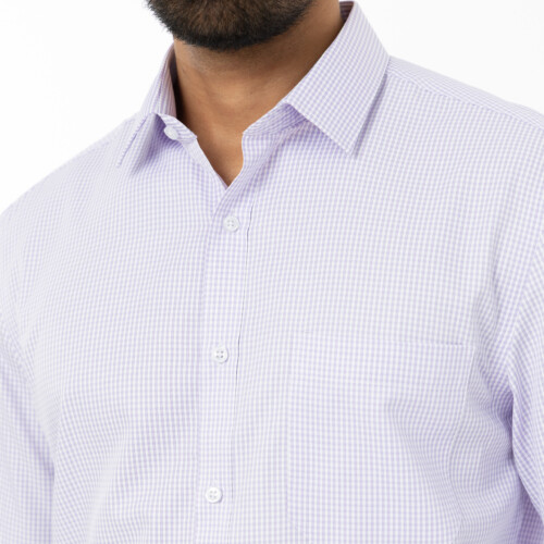 Purple Twill Check Shirt