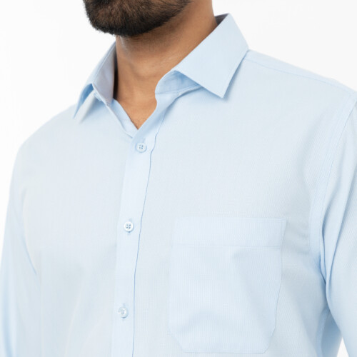 Light Blue Stripe Dobby Shirt