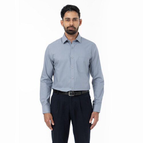 Grey Pinpoint Shirt
