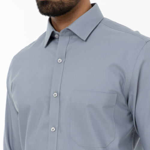 Grey Pinpoint Shirt