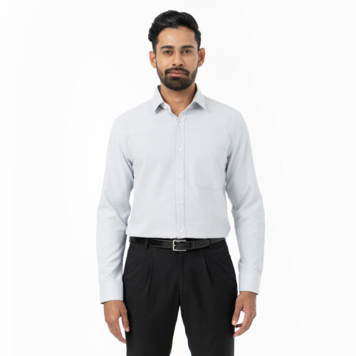 Light Grey Micro Dobby Shirt