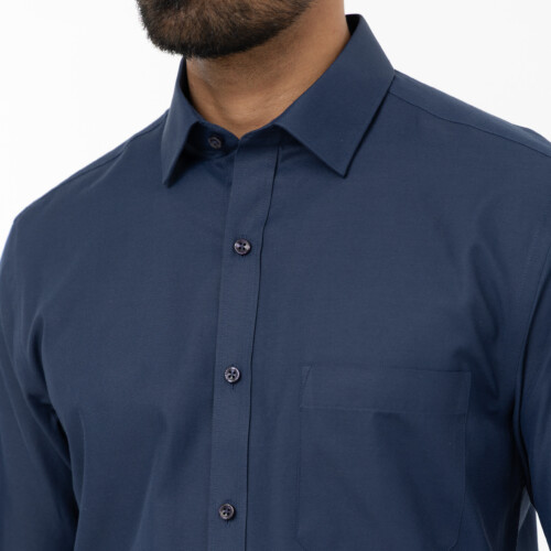 Navy Micro Signature Dobby Shirt