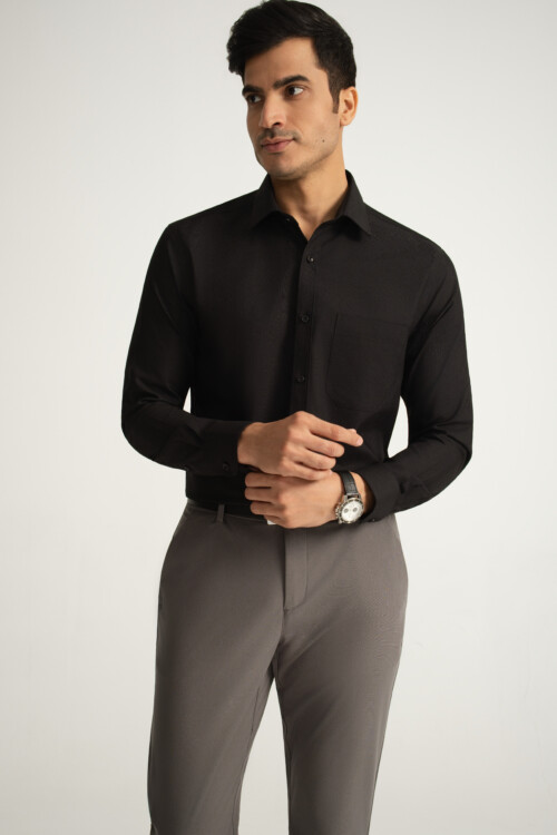 Black Pinpoint Shirt