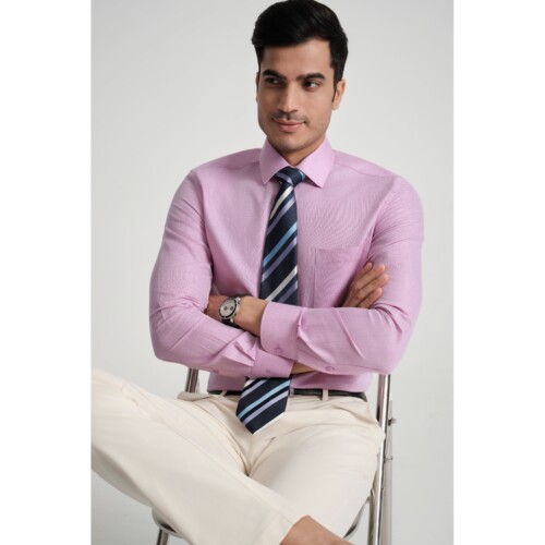 Pink Royal Oxford Dobby Dress Shirt