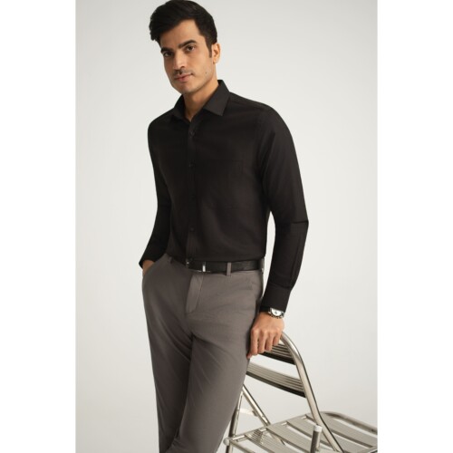 Black Pinpoint Shirt