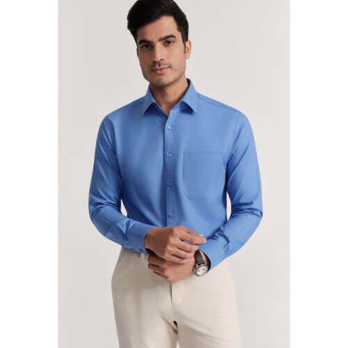 Marine Blue Pinpoint Shirt