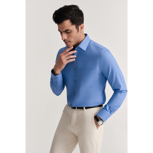 Marine Blue Pinpoint Shirt