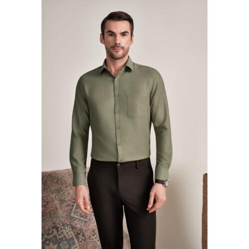 Sage Birdseye Dobby Shirt