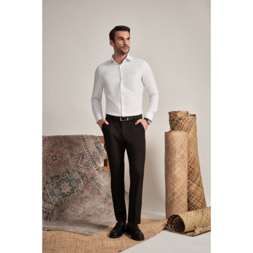 Classic White Birdseye Dobby Shirt