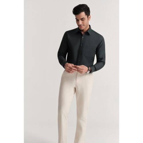 Dark Green Pinpoint Shirt