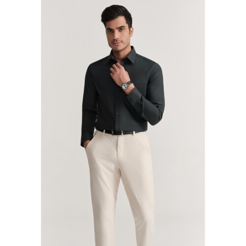 Dark Green Pinpoint Shirt