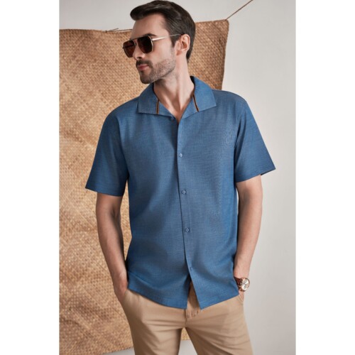 Ocean Blue Coastal Resort Shirt